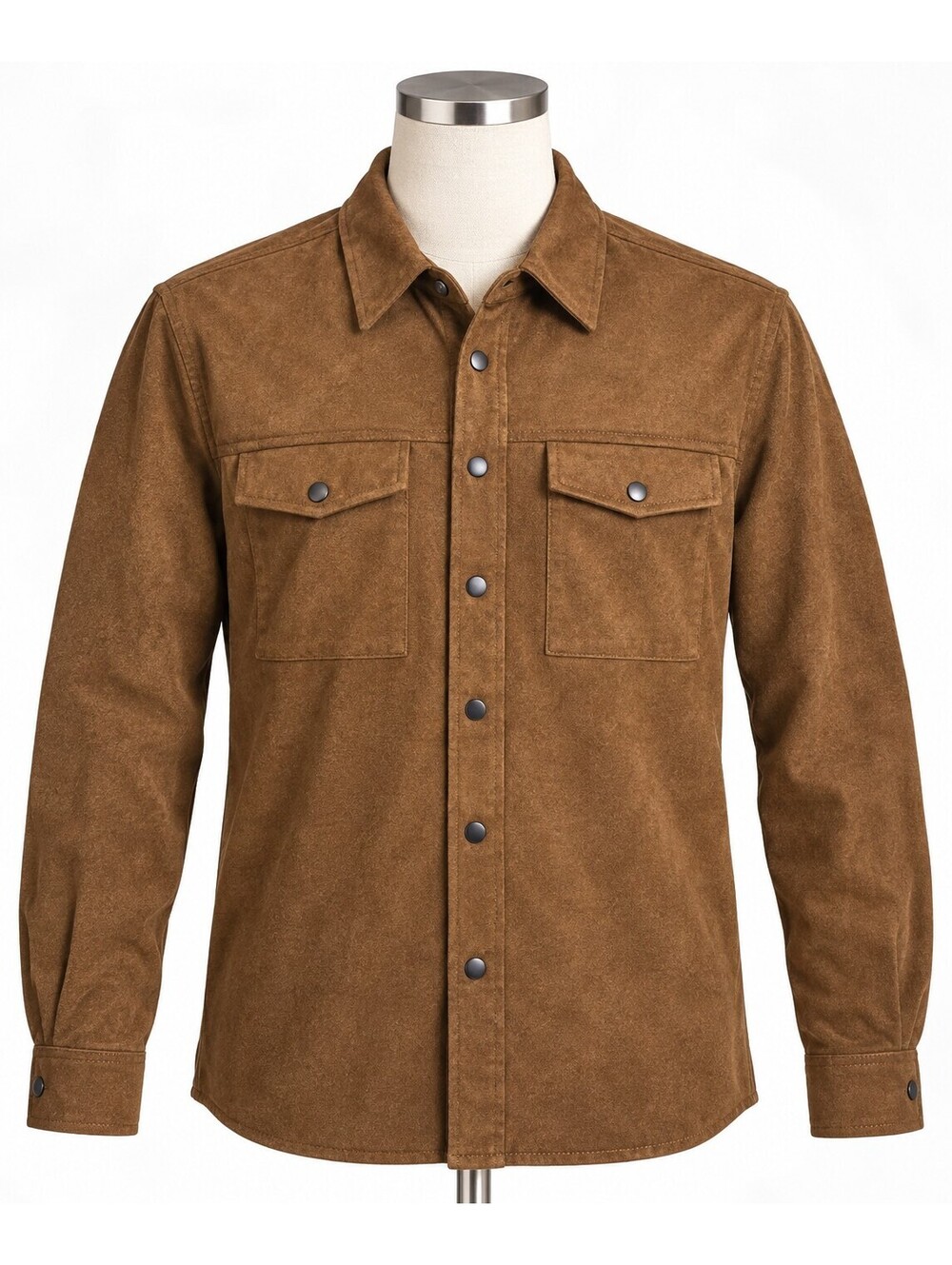 Nomad Craft+Flow Tan Aguilar Suede Snap Button Lined Jacket